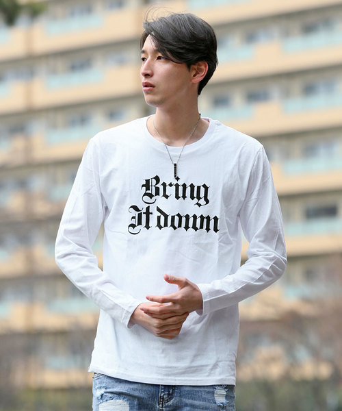 TopIsm(トップイズム)の「シンプルロゴプリントロングTシャツ(Tシャツ/カットソー・メンズ・A/B/C/D/F/G/H/I/J/K/L/M/N/O/P/Q/R/S/T・LL/M/L)」の18枚目の写真