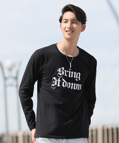 TopIsm(トップイズム)の「シンプルロゴプリントロングTシャツ(Tシャツ/カットソー・メンズ・A/B/C/D/F/G/H/I/J/K/L/M/N/O/P/Q/R/S/T・LL/M/L)」の19枚目の写真