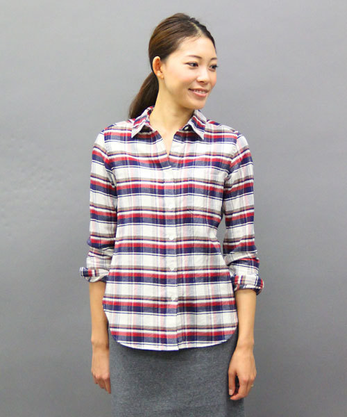 UNITED ARROWS(ユナイテッドアローズ)の「SFL チェック柄 シャツ ◇(シャツ/ブラウス・レディース・ブラック/ネイビー・36/38)」の1枚目の写真