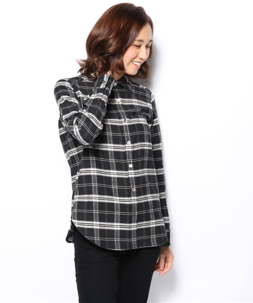 UNITED ARROWS(ユナイテッドアローズ)の「SFL チェック柄 シャツ ◇(シャツ/ブラウス・レディース・ブラック/ネイビー・36/38)」の10枚目の写真