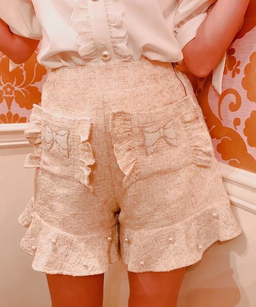 Swankiss（スワンキス）の「HS ribbon frill SP/T（その他パンツ・レディース・サックスブルー/ピンク/ベージュ・FREE）」の6枚目の写真