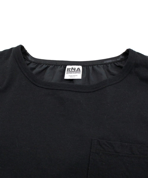 RNA（アールエヌエー）の「M1163 布帛コンビワイドポケTEE（Tシャツ/カットソー・レディース・ホワイト/ブラック/ピンク・MEDIUM）」の7枚目の写真