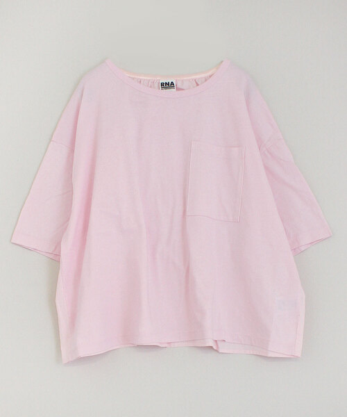 RNA（アールエヌエー）の「M1163 布帛コンビワイドポケTEE（Tシャツ/カットソー・レディース・ホワイト/ブラック/ピンク・MEDIUM）」の12枚目の写真