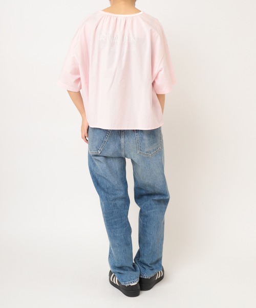 RNA（アールエヌエー）の「M1163 布帛コンビワイドポケTEE（Tシャツ/カットソー・レディース・ホワイト/ブラック/ピンク・MEDIUM）」の15枚目の写真
