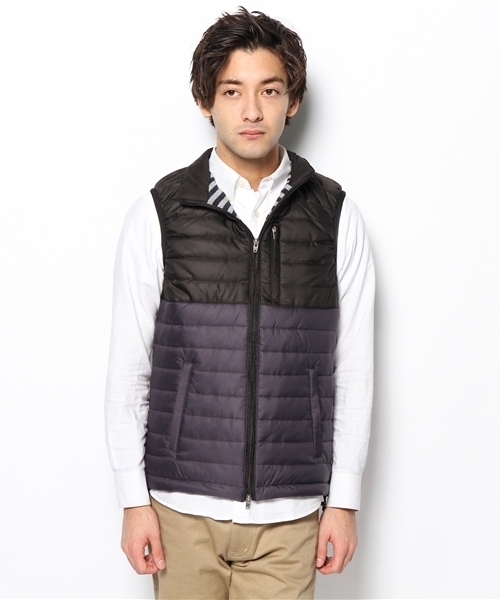 PLST（プラステ）の「Ｍen キルティングベスト（ダウンベスト・メンズ・ダークネイビー・LARGE/SMALL/MEDIUM）」の11枚目の写真