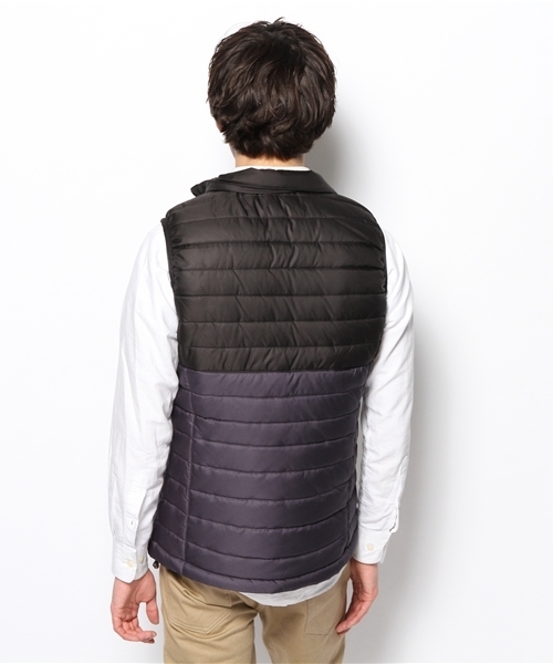 PLST（プラステ）の「Ｍen キルティングベスト（ダウンベスト・メンズ・ダークネイビー・LARGE/SMALL/MEDIUM）」の5枚目の写真