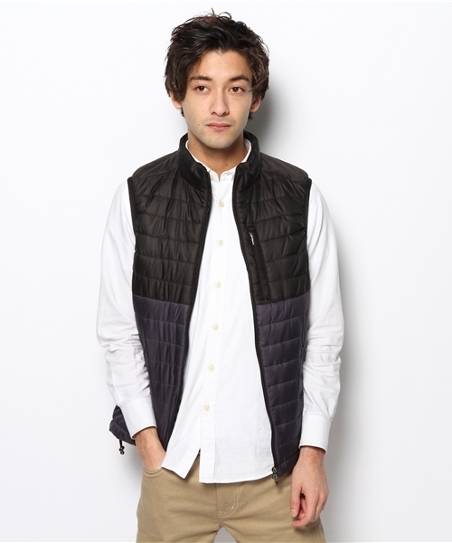 PLST（プラステ）の「Ｍen キルティングベスト（ダウンベスト・メンズ・ダークネイビー・LARGE/SMALL/MEDIUM）」の6枚目の写真