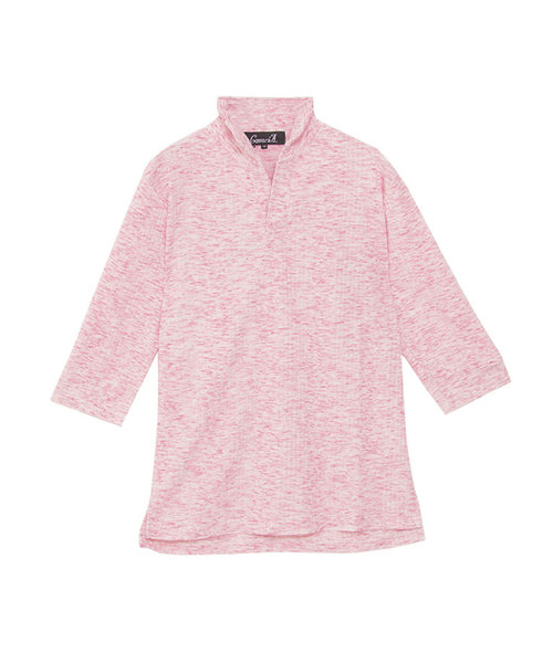 CavariA(キャバリア)の「『CavariA/キャバリア』ランダムテレコ七分袖ポロシャツ(ポロシャツ・メンズ・レッド/ブルー/杢グレー/ホワイト/ブラック/グレー・L/M/XL)」の20枚目の写真