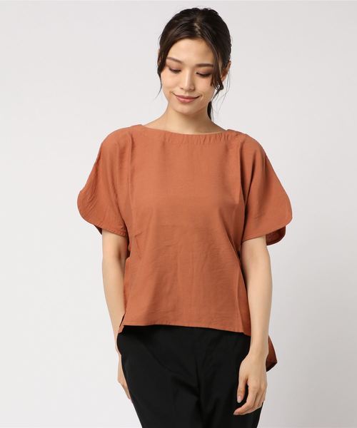 STYLEBLOCK（スタイルブロック）の「クレープラップスリーブブラウス（シャツ/ブラウス・レディース・ホワイト/ライトベージュ/キャメル/ブラック・M）」の4枚目の写真