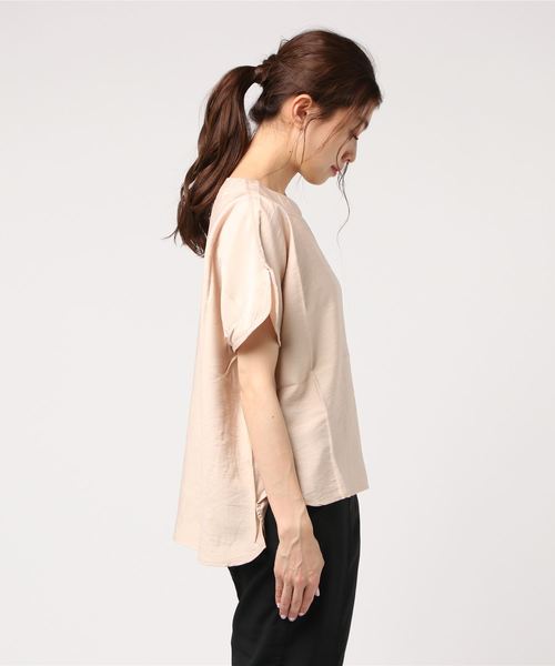 STYLEBLOCK（スタイルブロック）の「クレープラップスリーブブラウス（シャツ/ブラウス・レディース・ホワイト/ライトベージュ/キャメル/ブラック・M）」の5枚目の写真