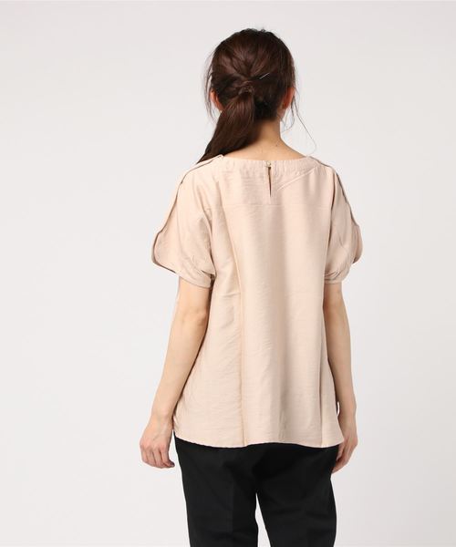 STYLEBLOCK（スタイルブロック）の「クレープラップスリーブブラウス（シャツ/ブラウス・レディース・ホワイト/ライトベージュ/キャメル/ブラック・M）」の6枚目の写真