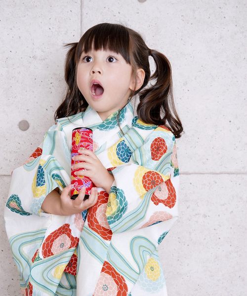 Utatane ウタタネ の キッズ浴衣セット サイダーと菊 浴衣 Wear