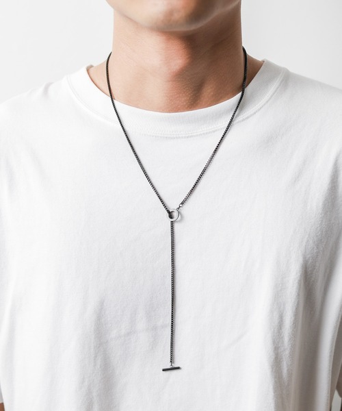 Pledge（プレッジ）の「【Ky】【Pledge（プレッジ）】ロングチェーンネックレス（ネックレス・メンズ・ブラック/シルバー/ゴールド・FREE）」の5枚目の写真