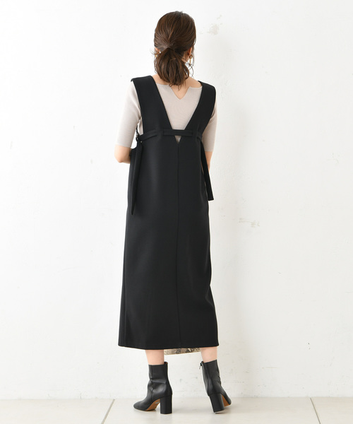 DouDou（ドゥドゥ）の「ジャンパースカート（ジャンパースカート・レディース・ブラック/ベージュ・FREE）」の10枚目の写真