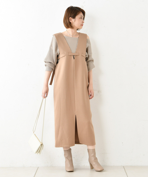 DouDou（ドゥドゥ）の「ジャンパースカート（ジャンパースカート・レディース・ブラック/ベージュ・FREE）」の15枚目の写真