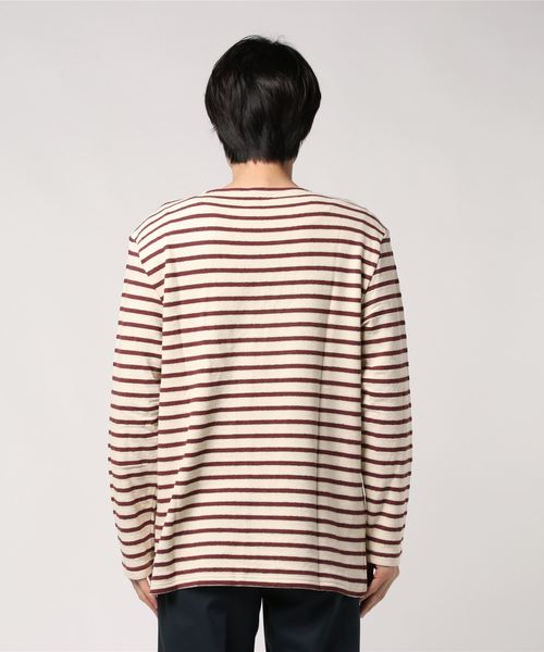 Revo.(レボ)の「Revo. ブークレ ボーダーLSTee(Tシャツ/カットソー・メンズ・ブラック/ワインレッド/ネイビー・M/L)」の5枚目の写真