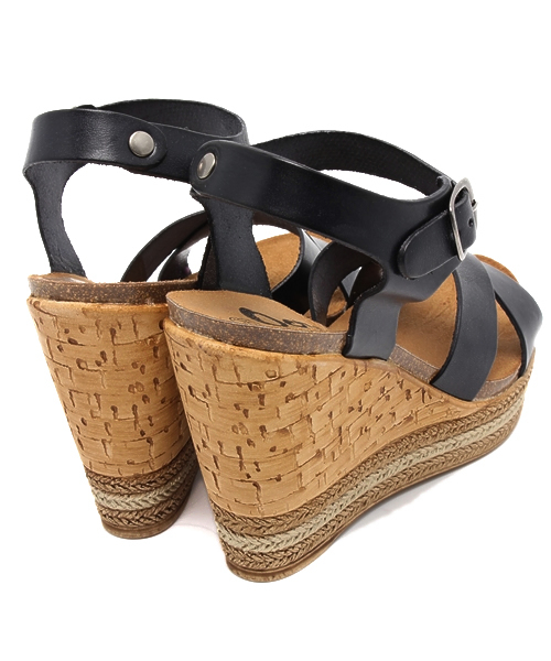 NANO universe(ナノユニバース)の「OCRAM/レザークロスベルトウェッジサンダル(サンダル・レディース・ブラック/ブラウン・38/35/37/36)」の6枚目の写真