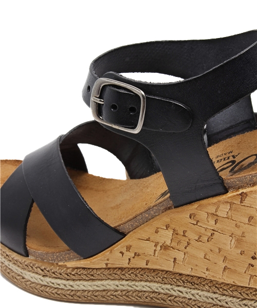 NANO universe(ナノユニバース)の「OCRAM/レザークロスベルトウェッジサンダル(サンダル・レディース・ブラック/ブラウン・38/35/37/36)」の9枚目の写真
