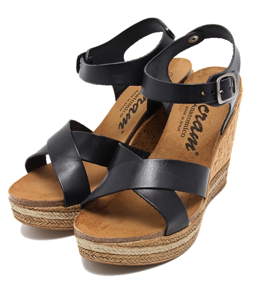 NANO universe(ナノユニバース)の「OCRAM/レザークロスベルトウェッジサンダル(サンダル・レディース・ブラック/ブラウン・38/35/37/36)」の12枚目の写真