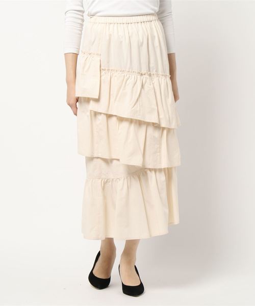 CASA FLINE（カーサフライン）の「アシンメトリーフリルスカート 
