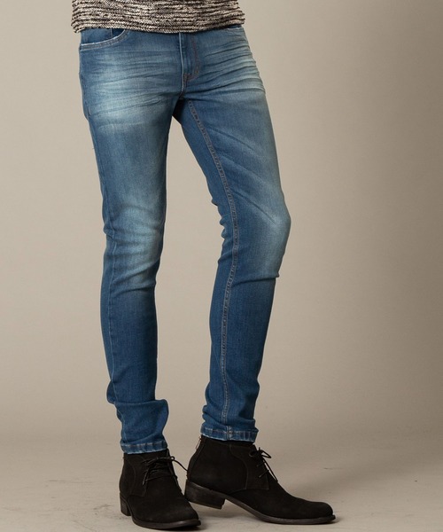 London Denim(ロンドンデニム)の「Brent Skinny ストレッチ スキニーデニム(デニムパンツ)」|インディゴブルー