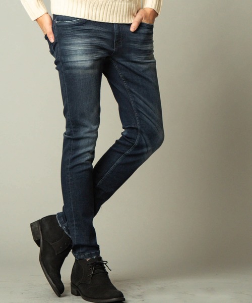 London Denim(ロンドンデニム)の「Brent Skinny ストレッチ スキニーデニム(デニムパンツ・メンズ・インディゴブルー/ダークインディゴブルー/ライトインディゴブルー/ワンウォッシュ・50/52/46/48)」の3枚目の写真