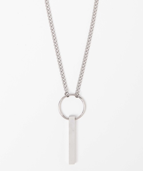 WEGO（ウィゴー）の「WEGO/ステンレスリングスティックネックレス（ネックレス・メンズ・シルバー・FREE）」の2枚目の写真