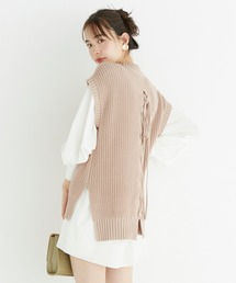 one after another NICE CLAUP | 後ろレースアップニットベスト(ベスト)