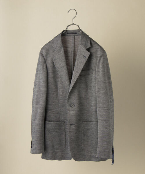 SHIPS（シップス）の「SHIPS:【手洗い可能】 ラミー ジャージー ウォッシャブル ストライプ  ジャケット（テーラードジャケット・メンズ・ネイビー・SMALL/MEDIUM/LARGE/X-LARGE）」の9枚目の写真