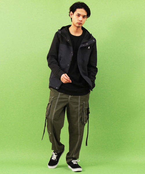 ８(eight)（エイト）の「ワイド カーゴパンツ ミリタリーパンツ（カーゴパンツ・メンズ・ブラック/オリーブ/ブルー・MEDIUM/LARGE）」の6枚目の写真