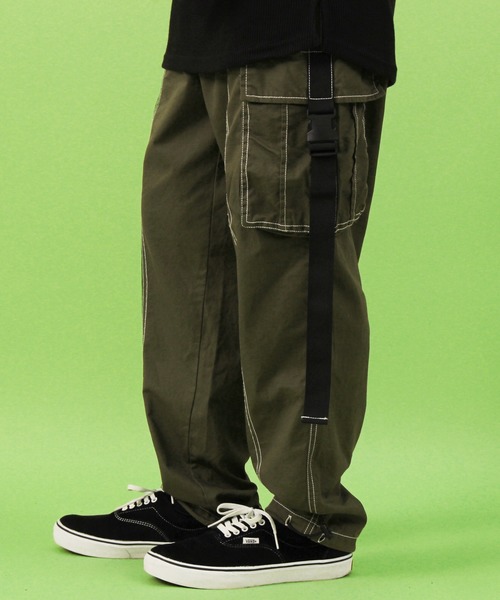 ８(eight)（エイト）の「ワイド カーゴパンツ ミリタリーパンツ（カーゴパンツ・メンズ・ブラック/オリーブ/ブルー・MEDIUM/LARGE）」の10枚目の写真