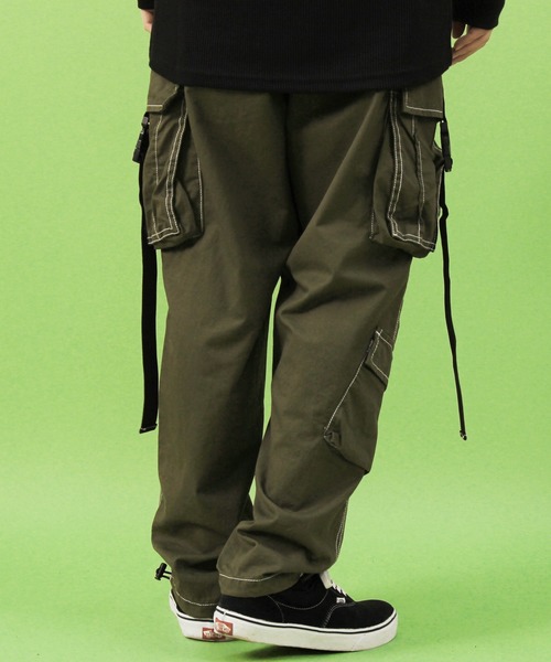 ８(eight)（エイト）の「ワイド カーゴパンツ ミリタリーパンツ（カーゴパンツ・メンズ・ブラック/オリーブ/ブルー・MEDIUM/LARGE）」の11枚目の写真