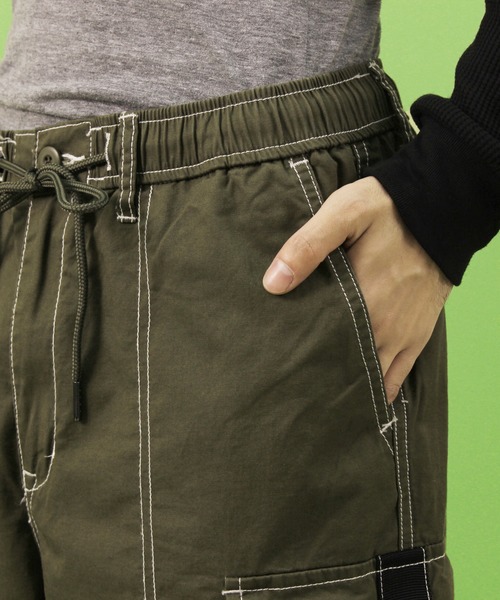 ８(eight)（エイト）の「ワイド カーゴパンツ ミリタリーパンツ（カーゴパンツ・メンズ・ブラック/オリーブ/ブルー・MEDIUM/LARGE）」の13枚目の写真