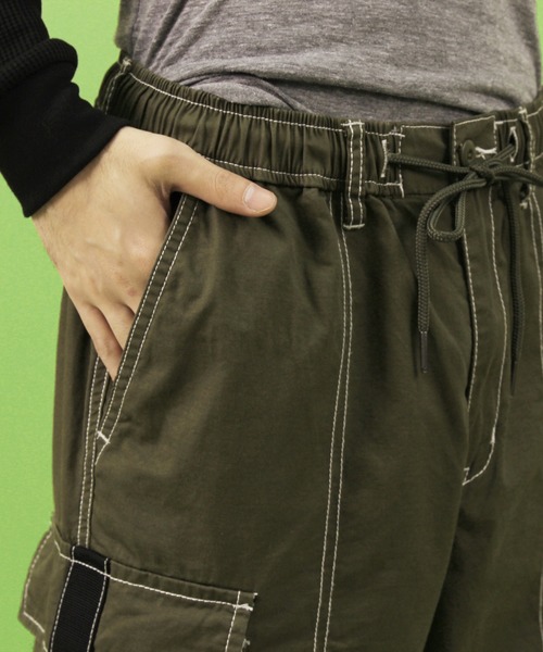 ８(eight)（エイト）の「ワイド カーゴパンツ ミリタリーパンツ（カーゴパンツ・メンズ・ブラック/オリーブ/ブルー・MEDIUM/LARGE）」の14枚目の写真