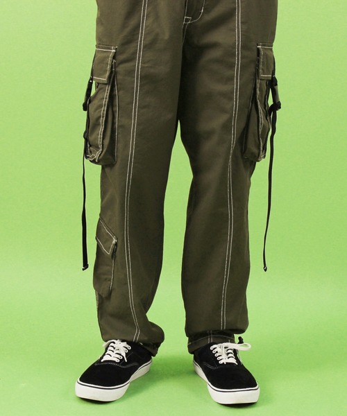 ８(eight)（エイト）の「ワイド カーゴパンツ ミリタリーパンツ（カーゴパンツ・メンズ・ブラック/オリーブ/ブルー・MEDIUM/LARGE）」の19枚目の写真