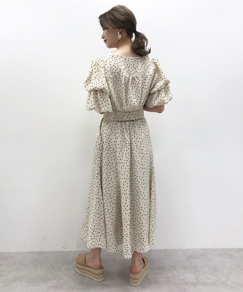 one after another NICE CLAUP（ワンアフターアナザーナイスクラップ）の「切り替えフレアスカート（スカート・レディース・ホワイト系その他/ドット/チェック/ブラック系その他/パープル・FREE）」の20枚目の写真