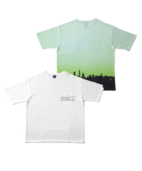 APPLEBUM(アップルバム)の「“摩天楼" Big Pocket T-shirt(Tシャツ/カットソー・メンズ・ホワイト・SMALL/X-LARGE/MEDIUM/LARGE)」の1枚目の写真