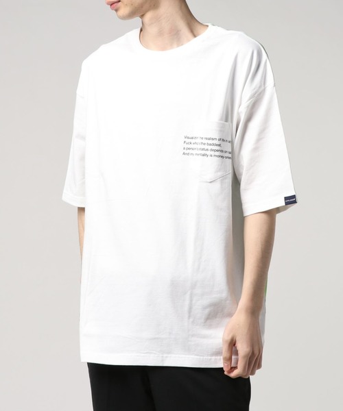APPLEBUM(アップルバム)の「“摩天楼" Big Pocket T-shirt(Tシャツ/カットソー・メンズ・ホワイト・SMALL/X-LARGE/MEDIUM/LARGE)」の4枚目の写真