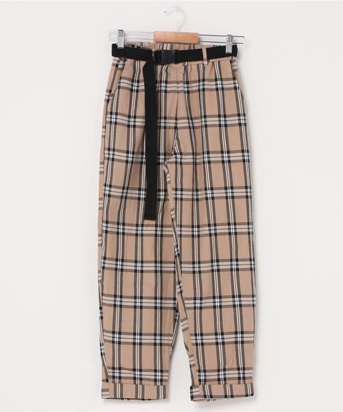 WEGO（ウィゴー）の「WEGO/【2点セット】ベルト付きチェックパンツ（スラックス・レディース・ホワイト系その他2/ベージュ系その他2/グリーン系その他2・FREE）」の13枚目の写真