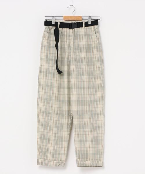 WEGO（ウィゴー）の「WEGO/【2点セット】ベルト付きチェックパンツ（スラックス・レディース・ホワイト系その他2/ベージュ系その他2/グリーン系その他2・FREE）」の9枚目の写真