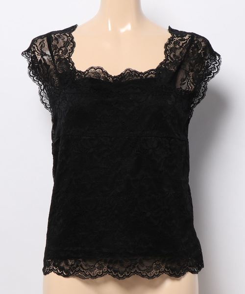 natural couture（ナチュラルクチュール）の「【WEB限定】前後２ＷＡＹ総レースインナー（キャミソール・レディース・ブラック/オフホワイト/ミント/ピンクベージュ/グレイッシュベージュ・FREE）」の8枚目の写真