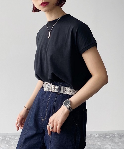 PAGEBOY(ページボーイ)の「ボトルネックフレンチスリーブ(Tシャツ/カットソー・レディース・ブラック/ブラウン/オフホワイト/ワインレッド/イエロー系その他/レッド系その他5・FREE)」の3枚目の写真