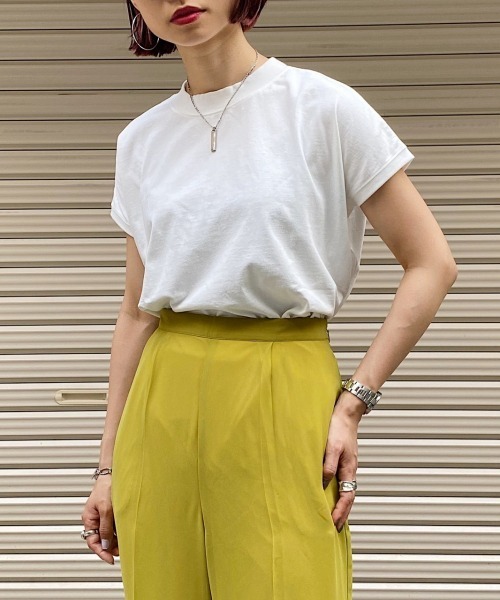 PAGEBOY(ページボーイ)の「ボトルネックフレンチスリーブ(Tシャツ/カットソー・レディース・ブラック/ブラウン/オフホワイト/ワインレッド/イエロー系その他/レッド系その他5・FREE)」の7枚目の写真