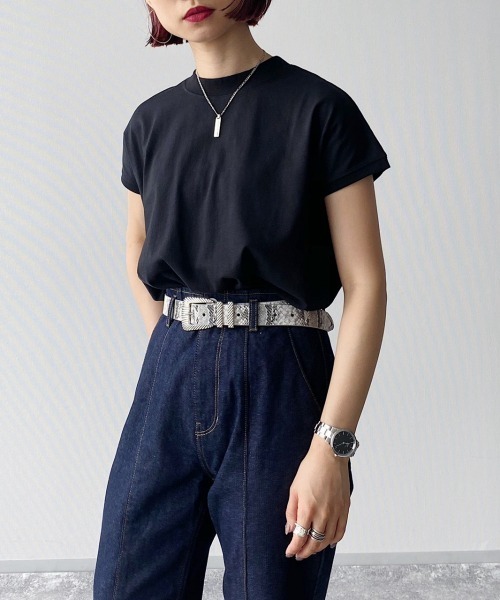 PAGEBOY(ページボーイ)の「ボトルネックフレンチスリーブ(Tシャツ/カットソー・レディース・ブラック/ブラウン/オフホワイト/ワインレッド/イエロー系その他/レッド系その他5・FREE)」の9枚目の写真