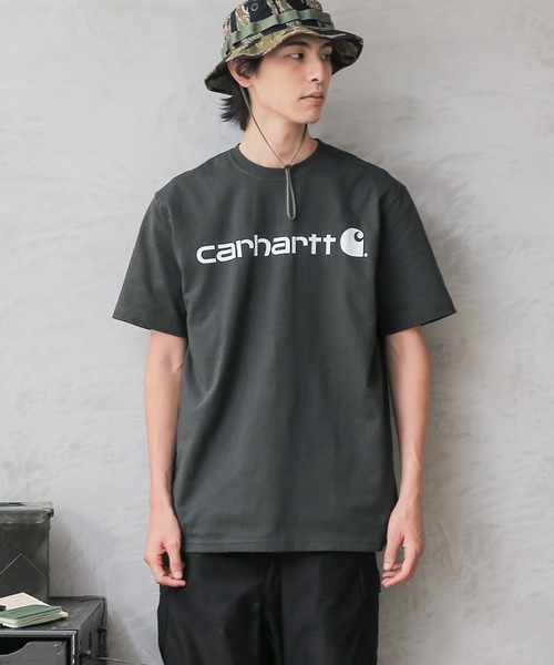 Carhartt(カーハート)の「カーハート PRINT LOGO Tシャツ CRHTT-K195(Tシャツ/カットソー・メンズ・グレー/チャコールグレー/ダークグリーン/ブルー/ブラック/サックスブルー/ピンク/グリーン系その他・S/M/L/XL)」の6枚目の写真