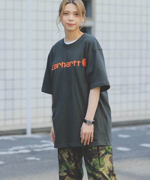 Carhartt(カーハート)の「カーハート PRINT LOGO Tシャツ CRHTT-K195(Tシャツ/カットソー・メンズ・グレー/チャコールグレー/ダークグリーン/ブルー/ブラック/サックスブルー/ピンク/グリーン系その他・S/M/L/XL)」の16枚目の写真