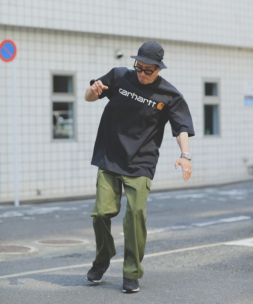 Carhartt(カーハート)の「カーハート PRINT LOGO Tシャツ CRHTT-K195(Tシャツ/カットソー・メンズ・グレー/チャコールグレー/ダークグリーン/ブルー/ブラック/サックスブルー/ピンク/グリーン系その他・S/M/L/XL)」の18枚目の写真