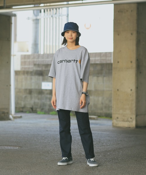 Carhartt(カーハート)の「カーハート PRINT LOGO Tシャツ CRHTT-K195(Tシャツ/カットソー・メンズ・グレー/チャコールグレー/ダークグリーン/ブルー/ブラック/サックスブルー/ピンク/グリーン系その他・S/M/L/XL)」の9枚目の写真