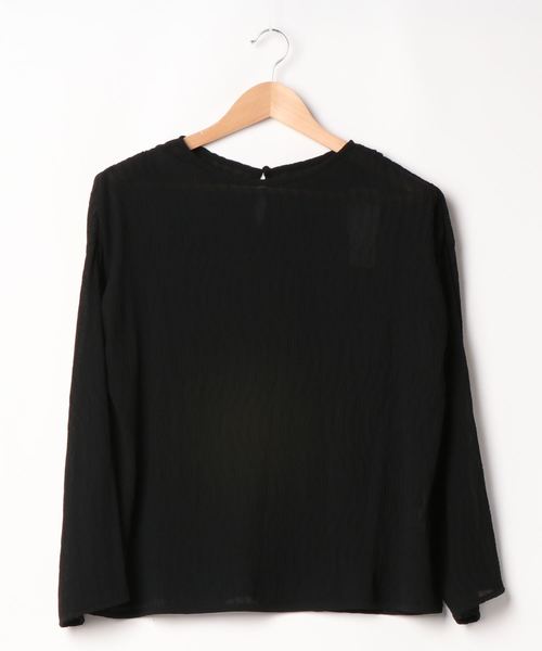 notch.（ノッチ）の「シアー変形プリーツブラウス（シャツ/ブラウス・レディース・ブラウン/オフホワイト/グレー/ブラック・M）」の6枚目の写真