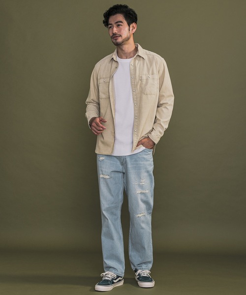 BAYFLOW（ベイフロー）の「デニムワイドストレート 20AW（デニムパンツ・メンズ・ライトブルー/ロイヤルブルー・MEDIUM/LARGE）」の9枚目の写真